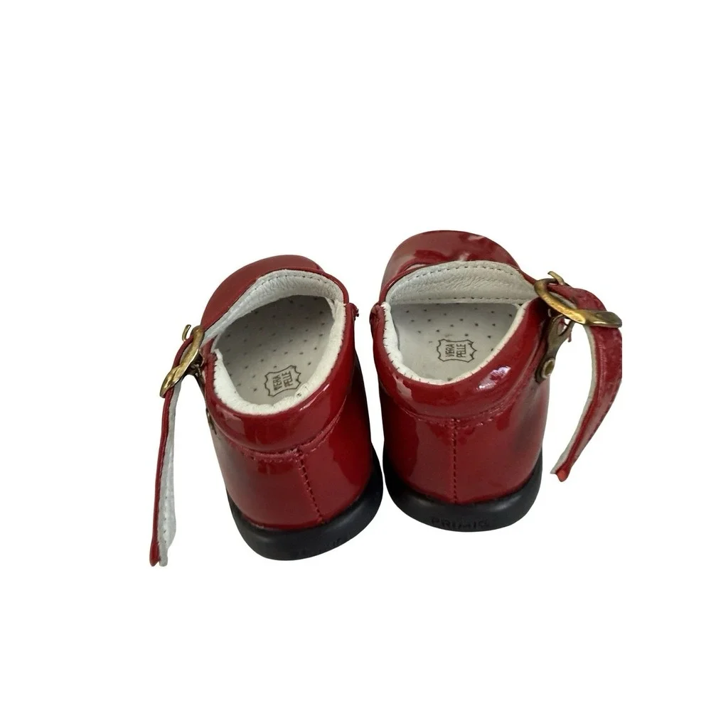Red PATENT Ankle Mary Janes 18 Shoes 2.5/3 Classic PRIMIGI Italy toddler